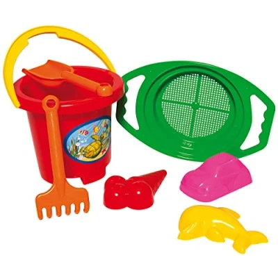 Abbildung von Dohany Sandform Set Sandspielzeug Schaufel Rechen Eimer Förmchen 7 tlg, (Set)