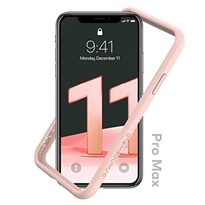 Abbildung von RhinoShield Bumper Case kompatibel mit [iPhone 11 Pro Max] CrashGuard NX Stoßdämpfende Schutzhülle im schlanken Design 3.5 Meter Fallschutz Samtrosa