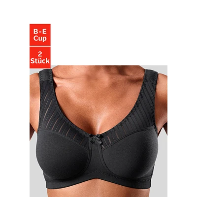 Abbildung von Lascana Bügel BH Weiß schwarz, Damen, Größe: 75C, schwarz