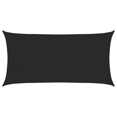 Abbildung von vidaXL Sonnensegel Sonnenschutz Windschutz Sonnendach UV Schutz Sonnenschutzsegel Schattenspender Garten Terrasse Balkon 160g/m² Schwarz 2x4m HDPE
