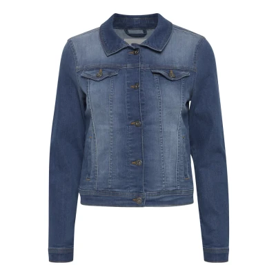 Abbildung von ICHI Ihstamp Jeansjacke, Damen, Größe: 36, Bleu