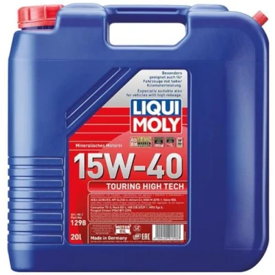 Abbildung von Liqui Moly Touring High Tech 15W 40 20l Motoröl 1298 MERCEDES BENZ: C Klasse Limousine, E T modell, TOYOTA: Aygo