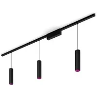 Abbildung von Philips Hue Perifo Schienenbeleuchtung Decke 3 Pendelleuchten White and Color Schwarz