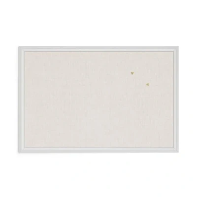 Abbildung von U Brands Farmhouse Pinnwand aus Leinen, 76,2 x 50,8 cm, weißer Holzrahmen (2074U00 01)