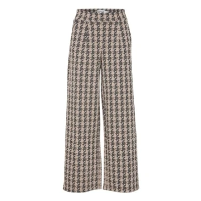 Abbildung von ICHI Stoffhose, Damen, Größe: Large, Doeskin houndstooth