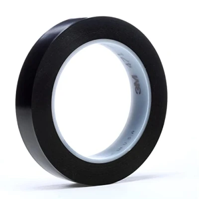 Abbildung von 3M 471 Hochwertiges Weich PVC Klebeband, 25 mm x 33 m, Schwarz (36 er Pack)