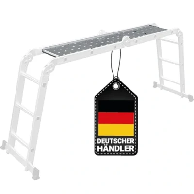 Abbildung von 𝐂𝐑𝐀𝐅𝐓𝐅𝐔𝐋𝐋 Arbeitsplattform für Mehrzweckleiter CF 104A 𝟑 𝐉𝐀𝐇𝐑𝐄 𝐆𝐀𝐑𝐀𝐍𝐓𝐈𝐄 145 x 30 3 cm Leiter Stehleiter Gelenkleiter Leitergerüst (Plattform 4x3 Sprossen)