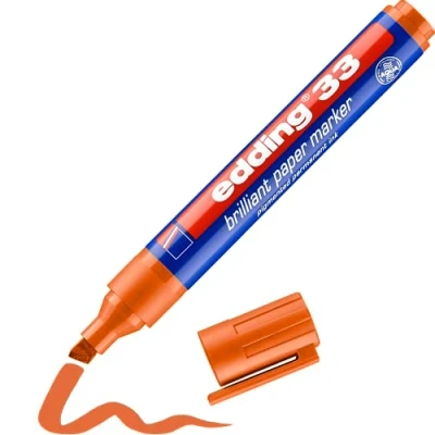 Abbildung von 10 x edding Pigmentmarker 33 brilliant paper marker 1 5mm orang