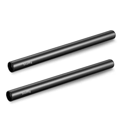 Abbildung von SMALLRIG 2pcs 15mm Schwarz Aluminiumlegierung Rod (M12 20cm) 8 Zoll 1051