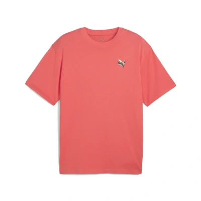 Abbildung von Puma Equal LOVE Confederation Relaxed Graphic Unisex Tshirt print, Größe: Large, Peach frost