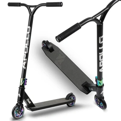 Abbildung von Apollo Stuntscooter Hawk Scooter für Erwachsene, Jugendliche und Kinder ab 6 Jahren, extra breite Trittfläche &amp; stabiler Lenker