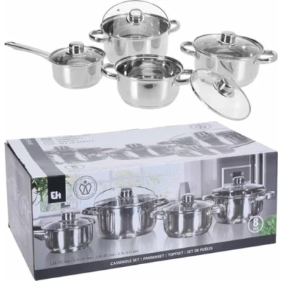 Abbildung von Koopman Topf Set Silber, Aluminium (1 tlg), Edelstahl, Kochtopfset, Kochset, Induktion