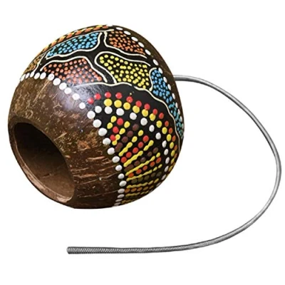 Abbildung von Donnerrohr, handbemalt, ca. 18 cm Durchmesser, Gewittermacher, Donnernuß
