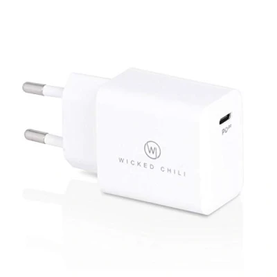 Abbildung von Wicked Chili 20W USB C Netzteil kompatibel mit MagSafe Duo Ladegerät, iPhone 14, 13, 12 (Pro, Max, Plus, Mini) Apple Watch (Ultra 8 7 SE 6 5 4 3) AirPods Pro PD Adapter Schnellladegerät