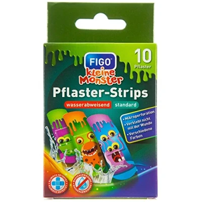 Abbildung von Figo 2 x Wundverband Kinder Pflaster Kleine Monster