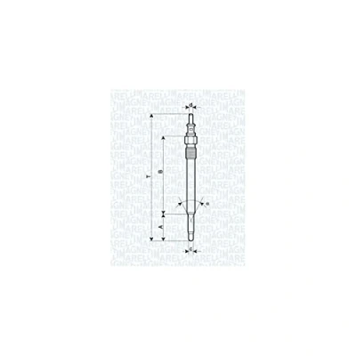 Abbildung von MAGNETI MARELLI 062900012304 Glühkerze 11,5V 10A M10X1 MERCEDES BENZ: E Klasse Limousine, T modell, Viano, JEEP: GRAND CHEROKEE 2