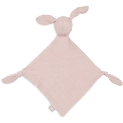 Abbildung von Jollein Schmusetuch Baby Bunny Ears, Wild Rose Schnullertuch 100% Baumwolle Schnuffeltuch Altrosa