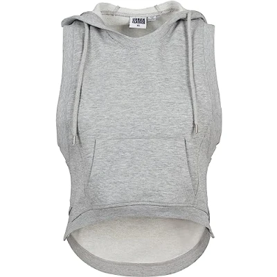 Abbildung von Urban Classics Ladies Hooded Terry TANK Top, Damen, Größe: Large, Grey