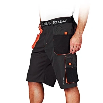 Abbildung von Leber &amp; Hollman Herren kurze Arbeitshose LH FMN TS, 65% Polyester 35% Baumwolle 270 g/m2, Bundhose mit Multifunktionstaschen+ Schlaufe und Schlüsselhaken