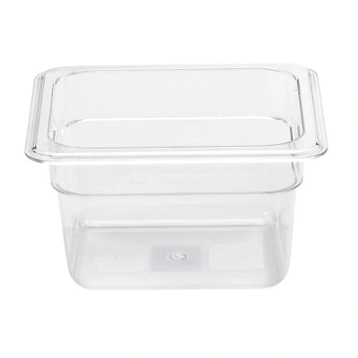 Abbildung von GN Behälter 1/6 Polycarbonat 100 mm Höhe 1,5 l Füllmenge 17,6 x 16,2 transparent Gastro Gastronormbehälter Kunststoff PC kaufen