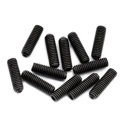 Abbildung von Musiclily Pro Metrisch M3X10mm Stahl Saitenreiter Höhe Schrauben für Import Strat Tele Style E Gitarre Brücke, Schwarz (12er Set)