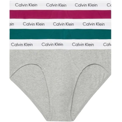 Abbildung von Calvin Klein Underwear HIP Brief 3 PACK Slip, Herren, Größe: XS, Grey/evergreen/bordeaux
