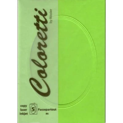Abbildung von Karten B6 Passepartout Oval 5Er Pack Hellgrün
