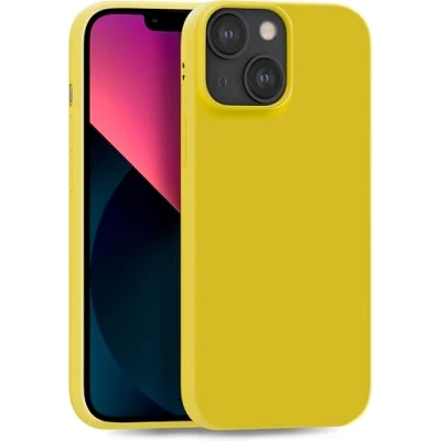 Abbildung von MyGadget Hülle kompatibel mit iPhone 13 robuste Handyhülle TPU Case Slim Silikonhülle Back Cover Kratzfest Schutzhülle matt Gelb