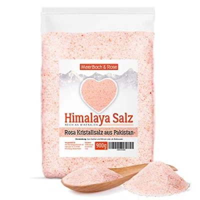 Abbildung von Himalaya Salz fein, rosa Kristallsalz, 900g feines Salz, Pink Salt, Badesalz, aus Punjab Pakistan