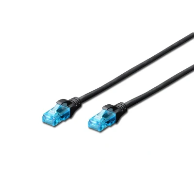 Abbildung von DIGITUS LAN Kabel Cat 5e 5m CCA Netzwerkkabel Mit RJ45 U/UTP Ungeschirmt Kompatibel zu 6 &amp; 5 Schwarz