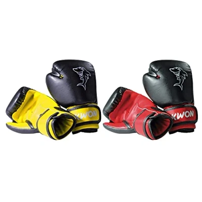 Abbildung von KWON Boxhandschuhe Shark Kinder Junior Box Handschuhe 4 Unzen Boxen Kickboxen (Kinder, 1 Paar), Unzen, 7 Jahre, 4250819513291