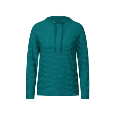 Abbildung von CECIL Damen B322482 Strukturshirt, Petrol Green, XL EU