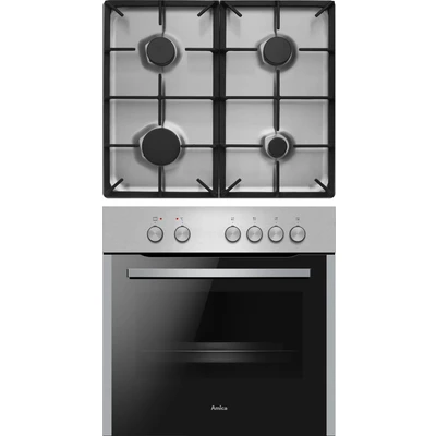 Abbildung von Amica Gasherd Set &quot;EHEG 933 101 E&quot;, mit 1 fach Teleskopauszug, Steam Clean