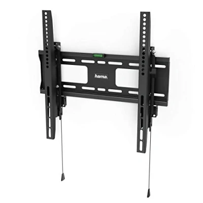Abbildung von Hama TV Wandhalterung neigbar (TV Halterung für Fernseher 32 bis 65 Zoll, Fernsehhalterung mit Diebstahlschutz, ideal den gewerblichen Bereich, max. 50 kg, Wandabstand 8,2 cm, VESA 400x400)