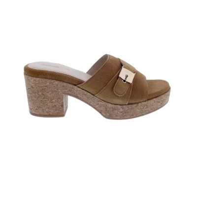 Abbildung von Scholl Ophelia Cognac Suede Veloursleder Pantolette