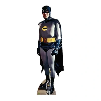 Abbildung von SC1661 Batman 1966 Adam West Pappaufsteller in Lebensgröße, Retro Superhelden Party Dekoration