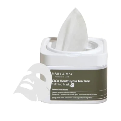 Abbildung von Mary &amp; May Tuchmaske Cica Houttuynia Tea Tree Calming Mask