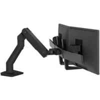 Abbildung von ERGOTRON HX Dual Monitor Arm in Schwarz Tischhalterung mit patentierter CF Technologie für 2 Bildschirme bis 32 Zoll, 29.2cm Höhenverstellung, VESA Standard und 10 Jahre Garantie
