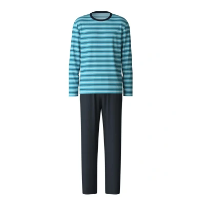 Abbildung von Calida Relax Enjoy LANG Nachtwäsche Set, Herren, Größe: Medium, Bright blue
