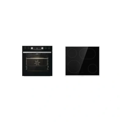 Abbildung von GORENJE Elektro Herd Set &quot;Black 4&quot;, BCX6737E05BG, mit 1 fach Teleskopauszug, Aqua Clean, (Set)