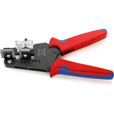 Abbildung von KNIPEX Präzisions Abisolierzange mit Formmessern Mehrkomponenten Hüllen brüniert 195 mm 12 14