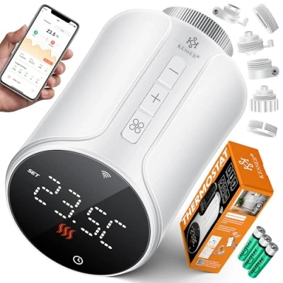 Abbildung von KESSER® Heizkörperthermostat WiFi Heizungsregler Heizungsthermostat WLAN mit Smart Home App Steuerung Thermostat Alexa, Google Assistant 6 Heizkörperventilen Energie &amp; Kosten sparen