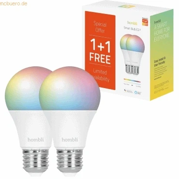 Abbildung von Hombli smarte LED Leuchte Glühbirne, fest integriert