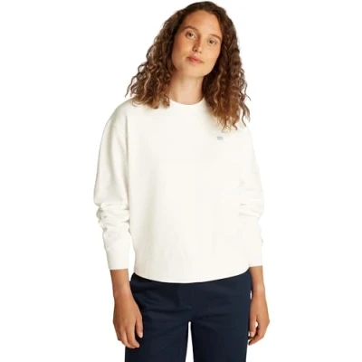 Abbildung von Tommy Hilfiger Contrast FLAG Sweatshirt, Damen, Größe: XXS, Ecru