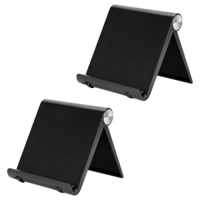 Abbildung von Kronwahl 2 STÜCK Handy Halterung, Faltbarer Verstellbarer Ständer für Tisch, Desktop, komfortabler Halter, Tablet kompatibel mit iPhone, iPad, Samsung, Xiaomi, Huawei &amp; mehr
