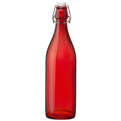 Abbildung von Bormioli Rocco Bügelflasche / Weckflasche Giara Rot 1 Liter