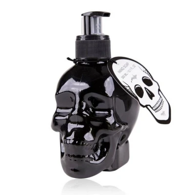Abbildung von ACCENTRA Seifenspender &quot;Totenkopf&quot; mit Flüssigseife / Handseife im Pumpspender, Totenkopf Look