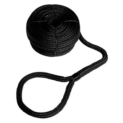 Abbildung von Osculati Festmacherleine mit Auge schwarz 20 mm x 12 m