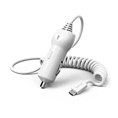 Abbildung von Hama Kfz Ladegerät, Micro USB, 1, 2 A, weiß