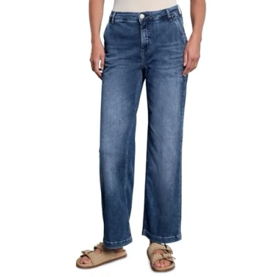 Abbildung von Street One Studio Damen F379078 Wide Leg Jeans, Dark Blue Wash, 30W / 30L
